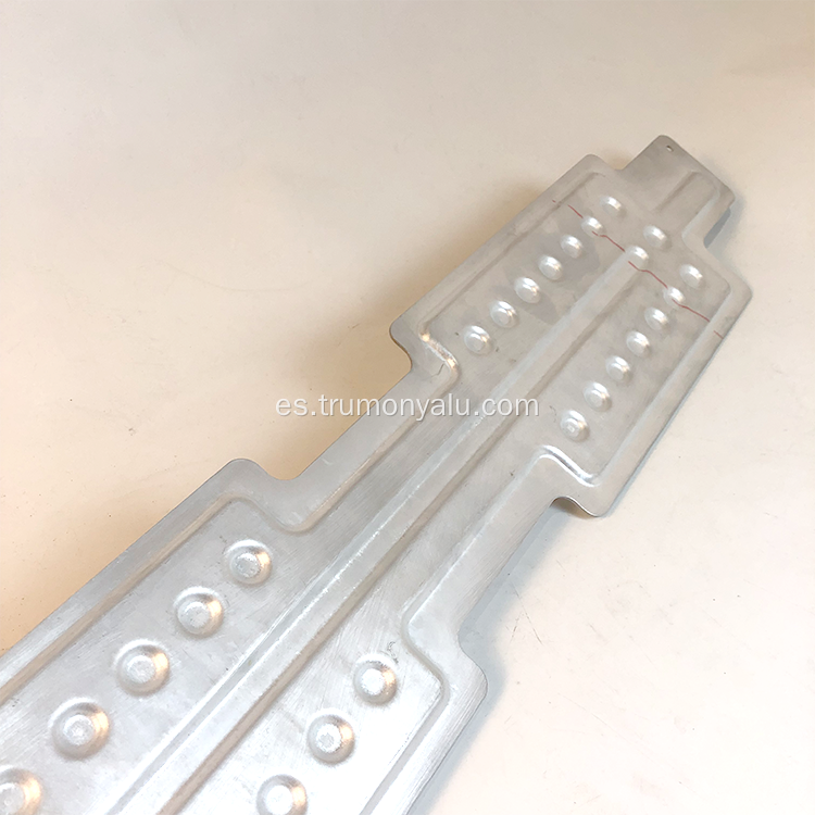 Placa de enfriamiento de aluminio para baterías de iones de litio para automóviles