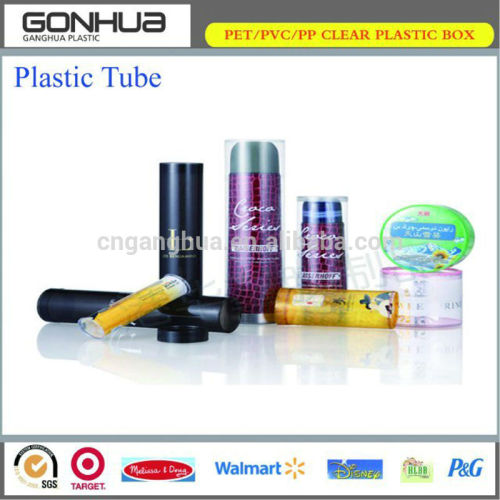 Gonhua Food And Cap Offset Printing Hot Sale High Quality Packing Tube Clear Plastic Cylinder Tube For Packaging With Lids