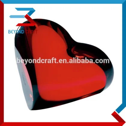 Artificial Red Heart Crystal Wedding Thanks Gifts for Guests