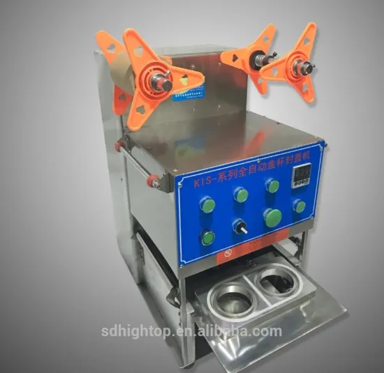 Automatic plastic butter cups sealing machines/cup sealer/food tray sealer for different parameter cups