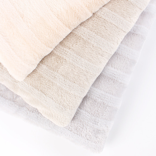 Fabrikspolyester Jacquard katjonisk flanell fleece tyg