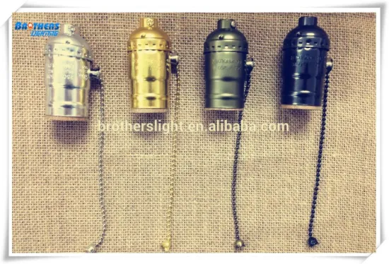 Aluminum Lampholder - Zipper , E27 Aluminum- Style Antique - lamp Edison - vintage Design