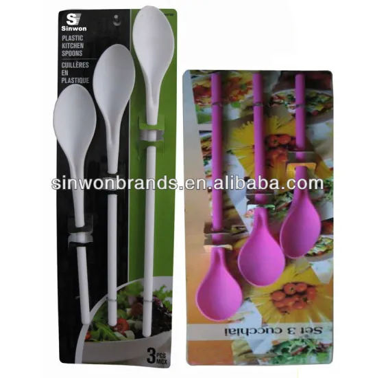 plastic kitchen poly spoons set