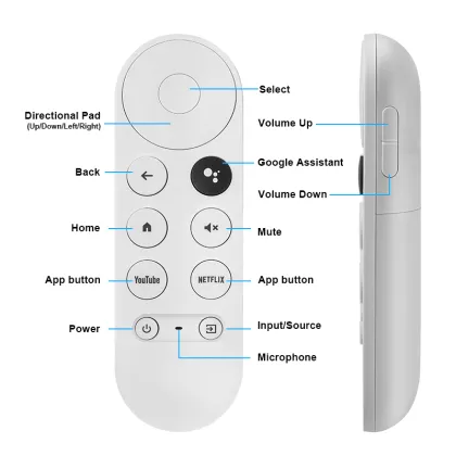Replacement Snow G9N9N Voice Remote Control for Google TV Box Chromecast 4K