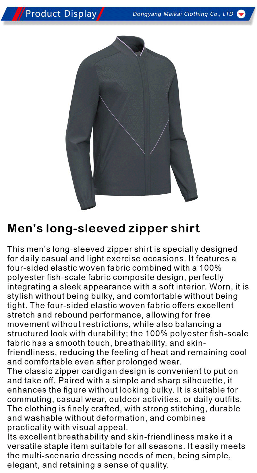 men's sports top long sleeve