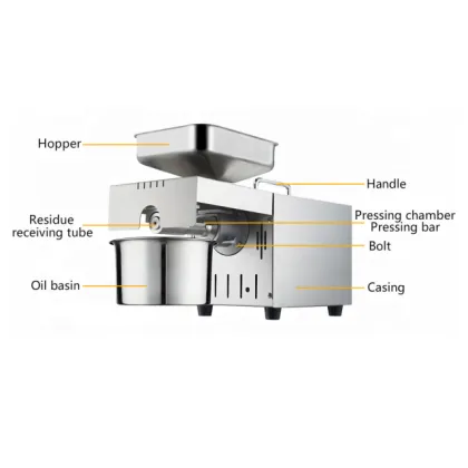 Small Capacity Household and Restaurant Oil Press Machine - Olive Sunflower Rapeseed Oil Expeller