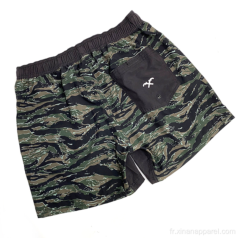 Vente en gros de shorts d&#39;entraînement camouflage personnalisés pour hommes de haute qualité