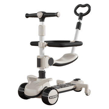 Hot Sale Multifunctional 6-in-1 Luminous 3-Wheel Foldable Baby Scooter