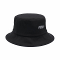 Black Cotton Bucket Hat met borduurlogo