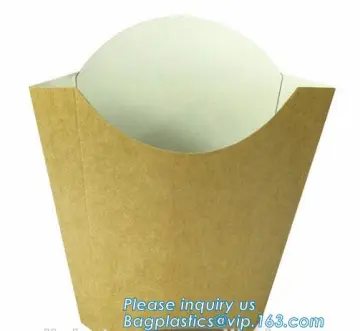 Disposable single wall chip cup, Grease resistant chip scoop, chip cups, French fries cup, takeway french fries cup fried chip p