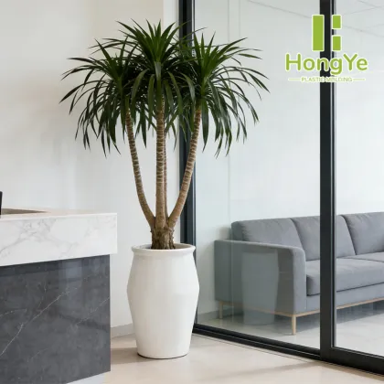 Large Imitation Ceramic Bulbous Pot