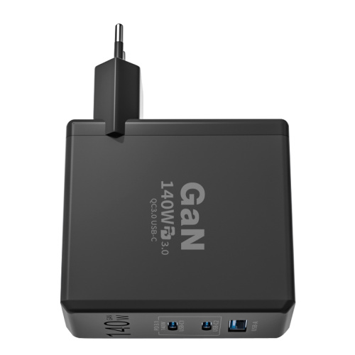 Hot Selling 140w 3 Ports Gan Type-c Charger Laptop Quick Charge Usb-c Pd Qc3.0 Wall Charger for phone for laptop