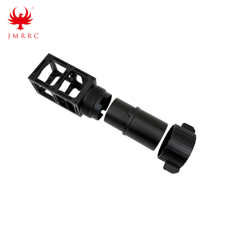 Customized OD 50mm Pipe Joint CNC Aluminum Alloy Connecting Parts for Drone Arm Plug-in Pipe Installation Fixing Seat UAV