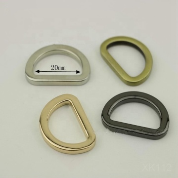 High-Quality Zinc Alloy 20mm Metal Flat D Ring Bag Buckle - Factory Supply
