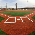 Campo de beisebol com grama artificial de comprimento personalizado
