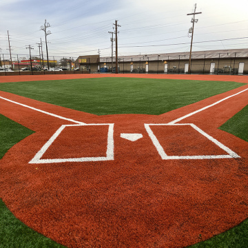 Terrain de baseball avec une longueur artificielle de longueur personnalisée