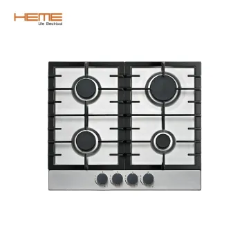 60cm Stainless Steel Gas Hob with 4 Burners for Home Kitchens