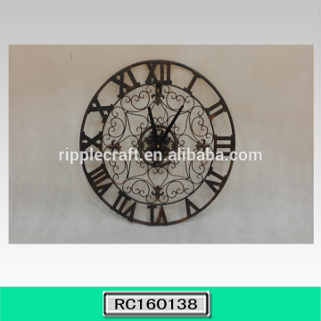 China Supplier Vintage Metal Wall Clock with Roman Numeral