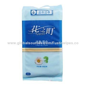 Facial Wet Tissue, 10pcs Individual Packing