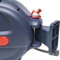 Reel hos yang boleh ditarik balik, 180 ° swivel swivel wall-mounted, gulung hos air taman dengan muncung 8-corak, mundur automatik, kunci di