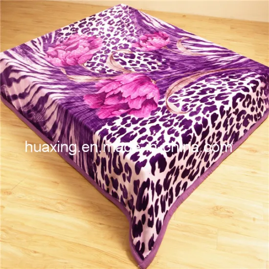 2014 Classic Design Fleece Blanket/ Raschel Blanket