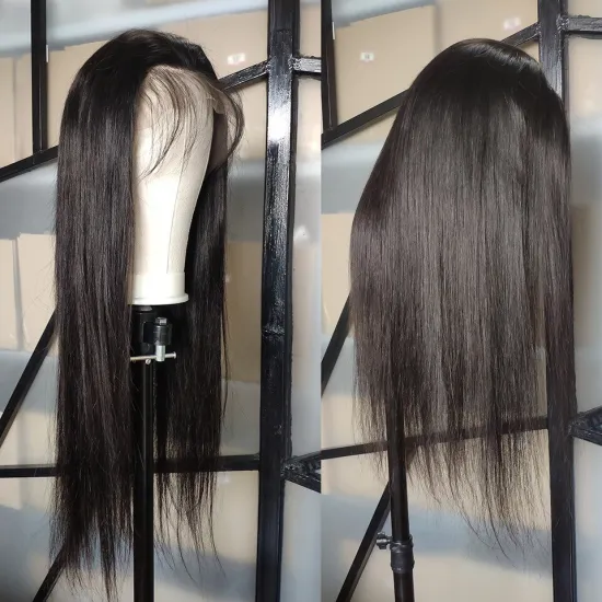 Cheap 130% Density 13*6 Lace Front Human Hair wigs  Brazilian Remy Hair Mink Straight Wave Lace Wig