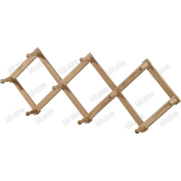 Soporte de pared de madera para estante de clavija extensible