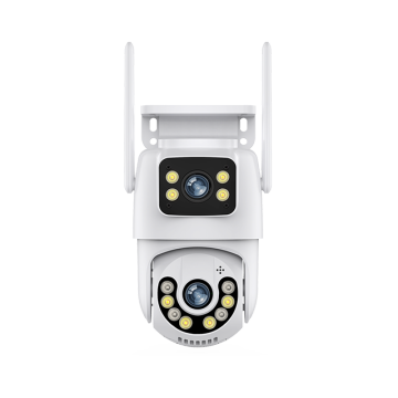 4K 8MP Διπλή οθόνη διπλής οθόνης WiFi PTZ Camera - IP66 Αδιάβροχη υπαίθρια παρακολούθηση κάμερας ασφαλείας ICSEEE