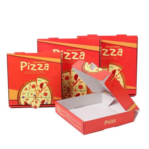 изготовленная на заказ гофрированная коробка для пиццы для упаковки пищевых продуктов