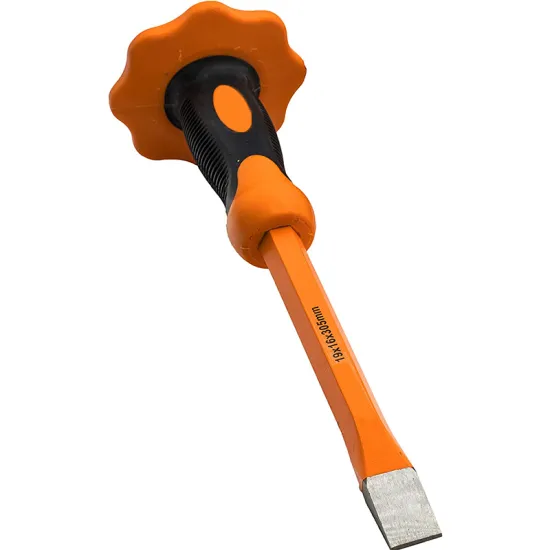 Professional Grade 12 Inch 305mm CRV Steel Concrete Breaker Chisel: Heavy Duty Demolition and Carving Tool with Enhanced Hand Protection