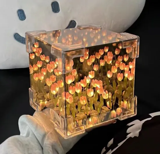DIY Tulip Night Light: Assembly Kit for Decorative Acrylic Lamp