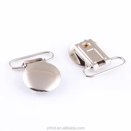25mm Metal Suspender Pacifier Holder Clip for Overalls and Garters