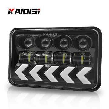 Hot Sale 5-inch 55W Hi/Lo Super Bright Angel Eye LED Headlight DRL Amber Turn Signal Light for Auto Lighting Systems