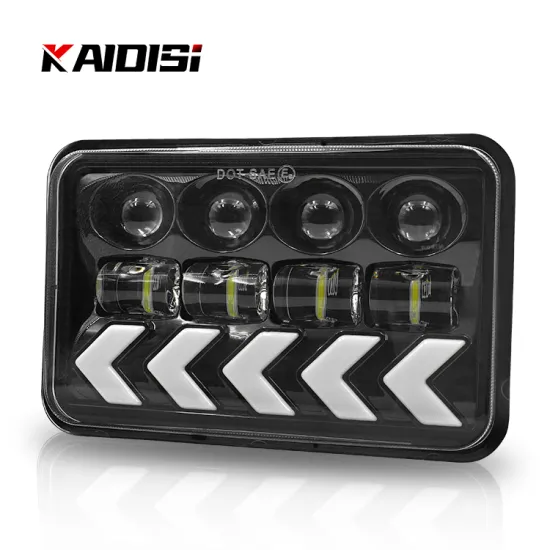 Hot Sale 5-inch 55W Hi/Lo Super Bright Angel Eye LED Headlight DRL Amber Turn Signal Light for Auto Lighting Systems