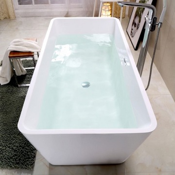 Classical Acrylic Freestanding rectangular massage bathtub