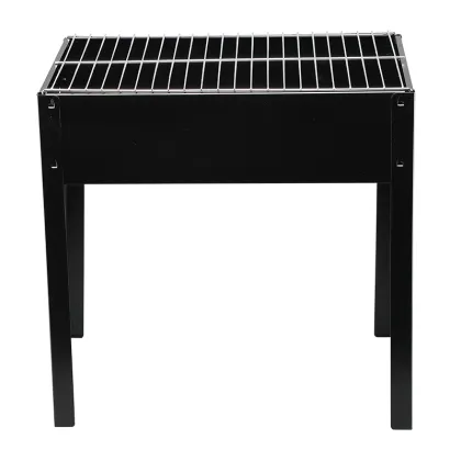 Portable Black BBQ Grill: Outdoor Charcoal Griller for Camping