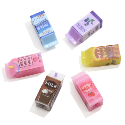 15*37mm Resin Miniature Dollhouse Food Milk Carton Bottle Drink Cup Pretend Foods for Children Doll House Kitchen Accessories