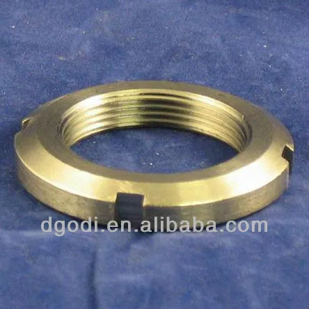 stainless steel round slotted locking axle nut
