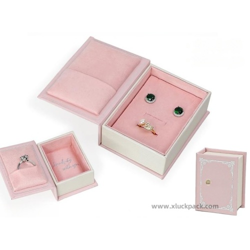 Book-style Paper Board and Velet jewelry box