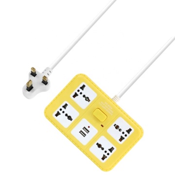 4 Port Power Strip with 2 USB Ports and 2M Extension Cable