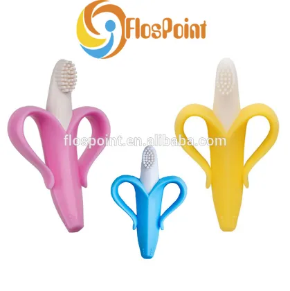 Best Selling Silicone Teether Baby Banana Teether Infant Training Toothbrush