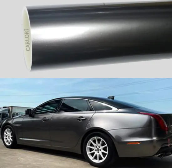 metallic gloss grey car vinyl wrap