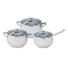 6 Pieces Stainless Steel Pots Set