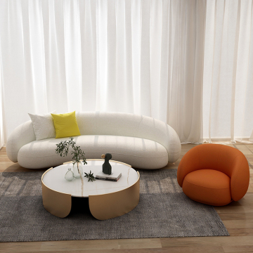 Moderner zeitgenössischer Rund -Sitzsofa Stuhl