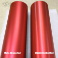 Selbstkleber Pinsel Chrom Red Car Wrap Film