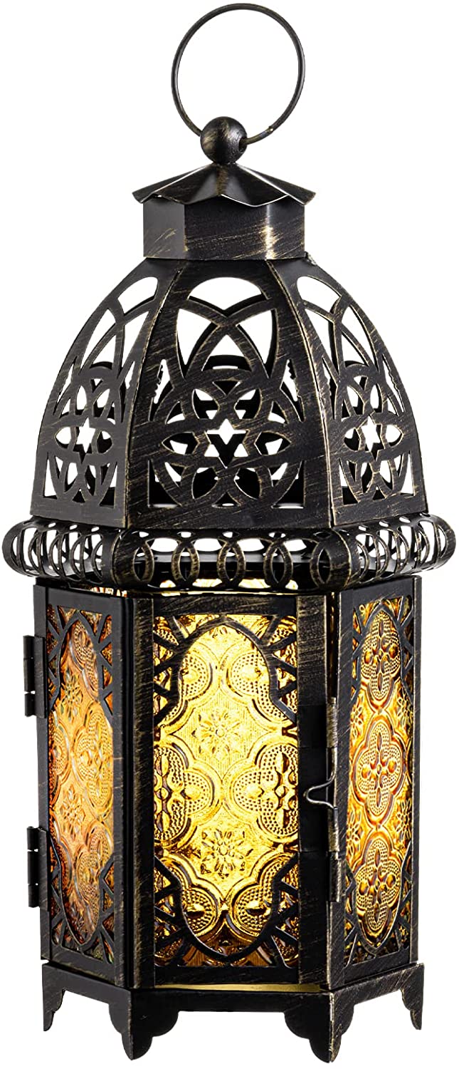 Lantern de bougie décorative de grande taille vintage