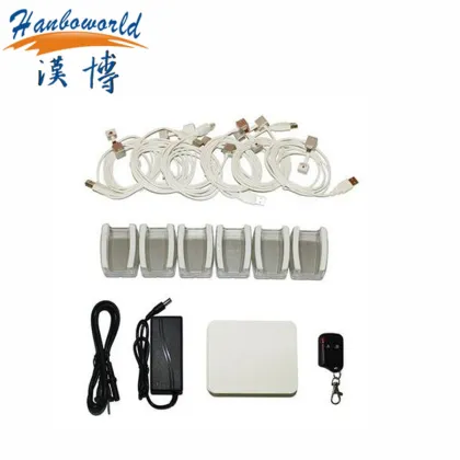 6 ports USB anti-theft device for mobile phone dispaly