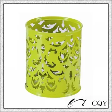 metal mesh pen cup with engraving