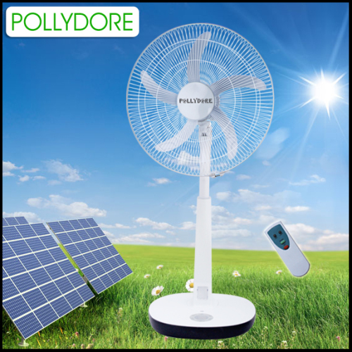 22" new solar battery operated fan rechargeable fan with light & remote