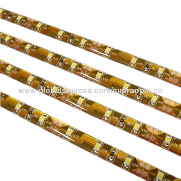 Orange Flexible LED Strip, 60 Pieces of 3528 SMD LEDs/Meter, Waterproof